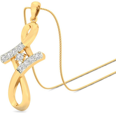 17% OFF on Aucent by PC Jeweller The Hannah 18kt Diamond Yellow Gold Pendant(Yellow Gold Plated)