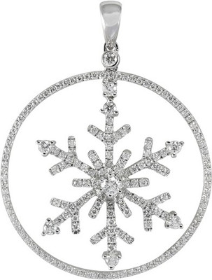 

Diamonds International Star In Circle Silver Pendant