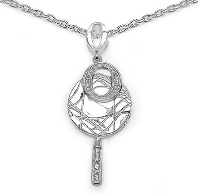 

Johareez 0.26CTW White Cubic Zirconia .925 Sterling Silver Pendant Rhodium Cubic Zirconia Sterling Silver Pendant