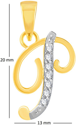 83% OFF on VK Jewels Yellow Gold Cubic Zirconia Alloy Pendant