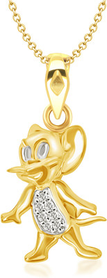 86% OFF on VK Jewels Jerry Mouse Yellow Gold Cubic Zirconia Alloy Pendant