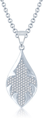 

Meenaz Exotic Micro Pave Setting Rhodium Cubic Zirconia Alloy Pendant