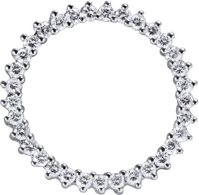 

Diamonds International Sparkle Circle Silver Pendant