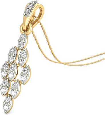 22% OFF on Aucent by PC Jeweller The Romina Diamond 18kt Diamond Yellow Gold Pendant