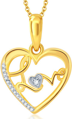 

Sukkhi Glimmery Love Gold-plated, Rhodium Alloy Pendant