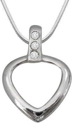 

Kataria Jewellers 92.5 BIS Hallmarked Silver and American Diamonds Valentine's Heart Silver Pendant