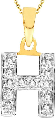 

Sukkhi Alphabet H Gold-plated, Rhodium Cubic Zirconia Alloy Pendant