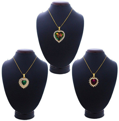 

Being Women Beautiful Heart Shape Fashion Combo Gold-plated Alloy Pendant Set