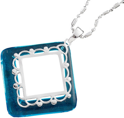 28% OFF on AAPNO RAJASTHAN Mid Blue Agate Ring Pendant Silver Locket