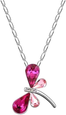 49% OFF on CRUNCHY FASHION Pink Dragonfly Rhodium Alloy Pendant 49% OFF on CRUNCHY FASHION Pink Dragonfly Rhodium Alloy Pendant