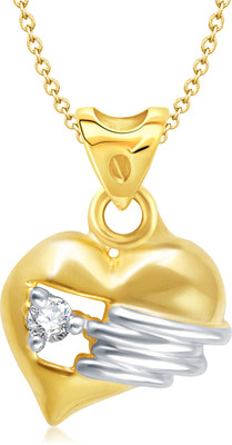 85% OFF on Vina Fashion Jewellery heart shape diamond couple Valentine Refined Heart Gold Plated for Women & Girls Cubic Zirconia Alloy Pendant 85% OFF on Vina Fashion Jewellery heart shape diamond couple Valentine Refined Heart Gold Plated for Women & Girls Cubic Zirconia Alloy Pendant