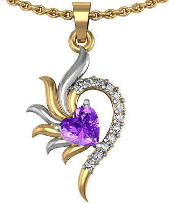 75% OFF on Suvam Jewels Rossy Gold-plated Zircon Sterling Silver Pendant