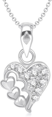 83% OFF on VK Jewels Three Heart Shape Rhodium Cubic Zirconia Alloy Pendant 83% OFF on VK Jewels Three Heart Shape Rhodium Cubic Zirconia Alloy Pendant