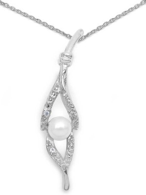 Johareez Rhodium Pearl Sterling Silver Pendant