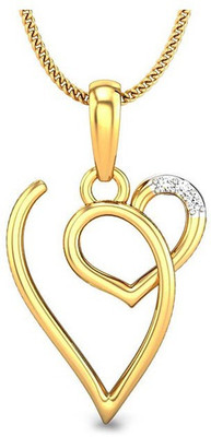 

Kataria Jewellers Letter V 14Kt BIS Hallmarked Gold Alphabet Initial Yellow Gold Plated 14kt Diamond Yellow Gold Pendant