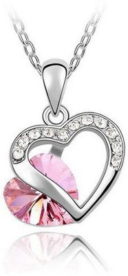 

Eleganzza EP002-LightPink Rhodium Crystal Alloy Pendant