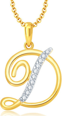 

Sukkhi Letter "D" Gold-plated, Rhodium Cubic Zirconia Alloy Pendant