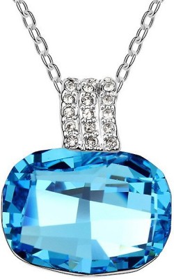Silver Shoppee My love Rhodium Crystal, Cubic Zirconia Alloy Pendant