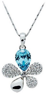 Silver Shoppee Blooming Love Rhodium Crystal, Cubic Zirconia Alloy Pendant