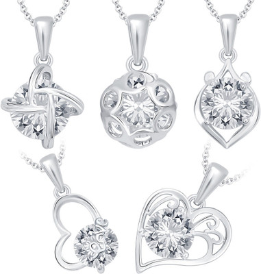 

Sukkhi Magnificent Heart Rhodium Alloy Pendant