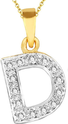 

Sukkhi Alphabet D Gold-plated, Rhodium Cubic Zirconia Alloy Pendant