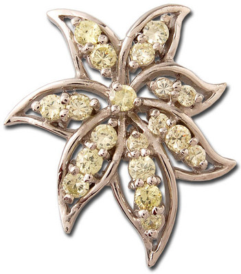 30% OFF on Exxotic Jewelz Floral Rhodium Silver Pendant