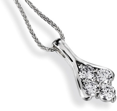 

Facetzinspire Real Platinum Diamond Silver Pendant