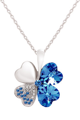 

Aaishwarya Silver Swarovski Crystal Alloy Pendant