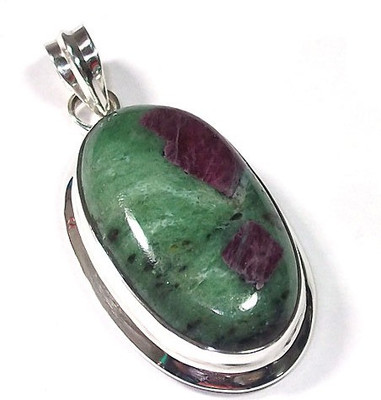 

Zivah Rare Ruby Zoisite Gemstone Sterling Silver Pendant