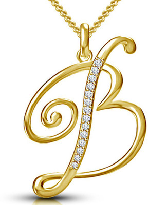 

Kataria Jewellers Alphabet "B" Yellow Gold plated Sterling Silver Pendant