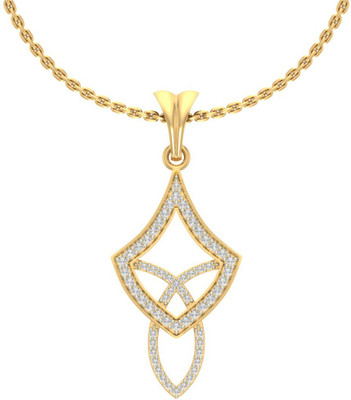 

Jewels5 Arum Cross 14kt Diamond Yellow Gold Pendant