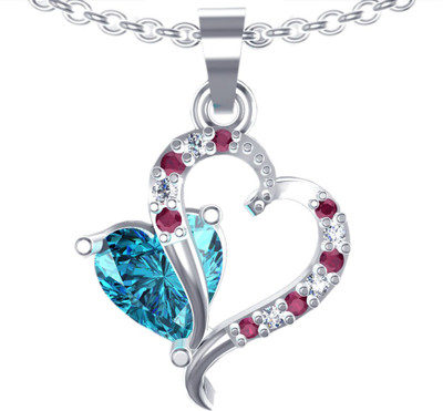 82% OFF on Suvarnadeep Rossy Rhodium Zircon Sterling Silver Pendant