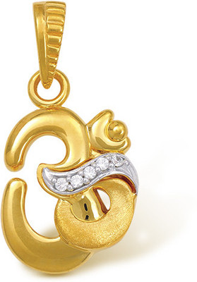 Nishtaa 22K BIS Hallmarked Cubic Zirconia Yellow Gold Pendant