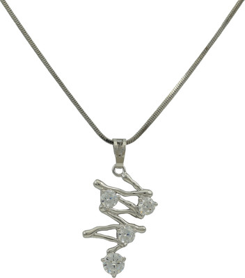 HIGH TRENDZ Aura Sterling Silver Cubic Zirconia Alloy Pendant