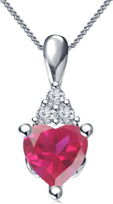 

Vorra Fashion Heart Design Platinum Cubic Zirconia Sterling Silver Pendant
