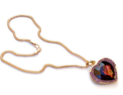 

B-Fashionable Valentine Heart Gold-plated Alloy, Metal Pendant