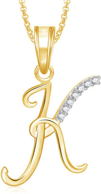 K' Letter Pendant Locket Alphabet Heart 