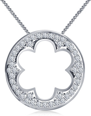 

Vorra Fashion Circle Flower Platinum Cubic Zirconia Sterling Silver Pendant