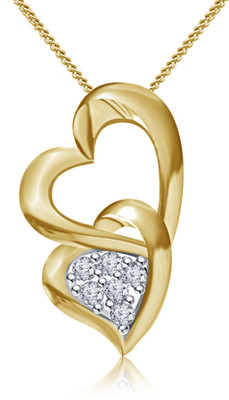 38% OFF on Kirati Heart Design Yellow Gold Cubic Zirconia Silver Pendant 38% OFF on Kirati Heart Design Yellow Gold Cubic Zirconia Silver Pendant