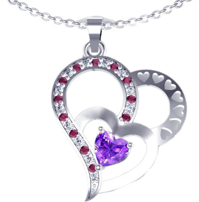 78% OFF on Suvarnadeep Rossy Rhodium Sterling Silver Pendant