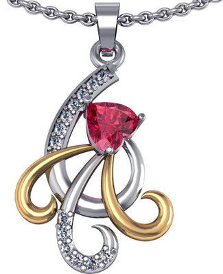 78% OFF on Suvam Jewels Rossy Rhodium Zircon Sterling Silver Pendant