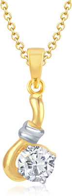 

VK Jewels Hook Lock Solitaire Gold-plated Cubic Zirconia Alloy Pendant