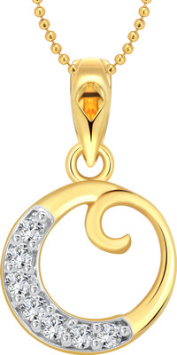 

Vighnaharta "O" Letter Gold-plated Cubic Zirconia Alloy Pendant