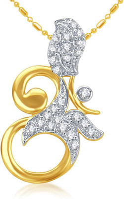 

Sukkhi Cubic Zirconia Studded Ganesha Gold-plated, Rhodium Cubic Zirconia Alloy Pendant