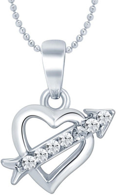 

Sukkhi Pretty Valentine Heart Rhodium Alloy Pendant