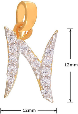 53% OFF on mahi Natural N Initial Gold-plated Cubic Zirconia Alloy, Brass Pendant 53% OFF on mahi Natural N Initial Gold-plated Cubic Zirconia Alloy, Brass Pendant