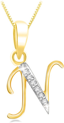 26% OFF on Sparkles Beautiful N Shape Diamond Yellow Gold Pendant 26% OFF on Sparkles Beautiful N Shape Diamond Yellow Gold Pendant