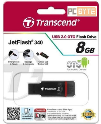 

Transcend JetFlash 340 OTG 8 GB OTG Drive(Black, Type A to Micro USB)