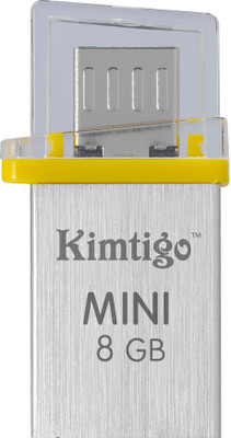 

Kimtigo Mini On The Go Y - Made in Taiwan 8 GB OTG Drive(Yellow, Type A to Micro USB)