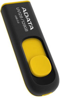 Adata UV128 High-Speed USB 3.0 Capless 128 GB  Pen Drive (Yellow) 